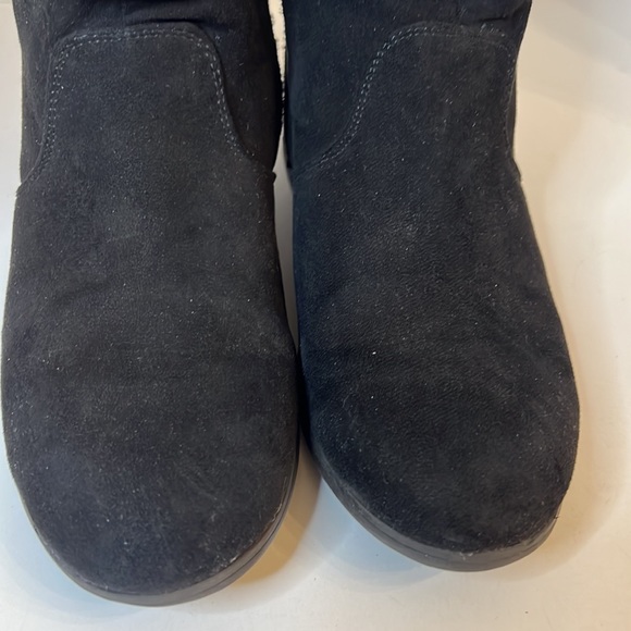JUSTICE BLACK SUEDE  ANKLE BOOTS SZ 8 - Picture 4 of 12